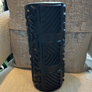 GAIAM High-Density Hard Rubber Textured Roller | Deep Tissue Recovery | Black